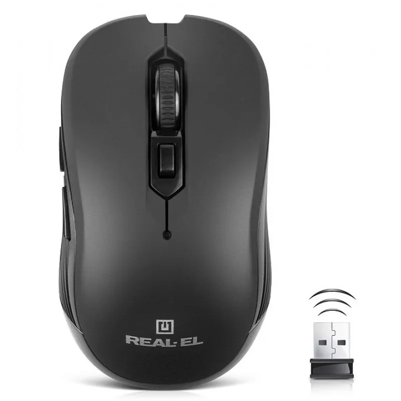 Миша бездротова REAL-EL RM-331W Black - зображення 1