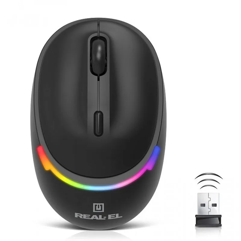 Миша бездротова REAL-EL RM-440W Black - зображення 1