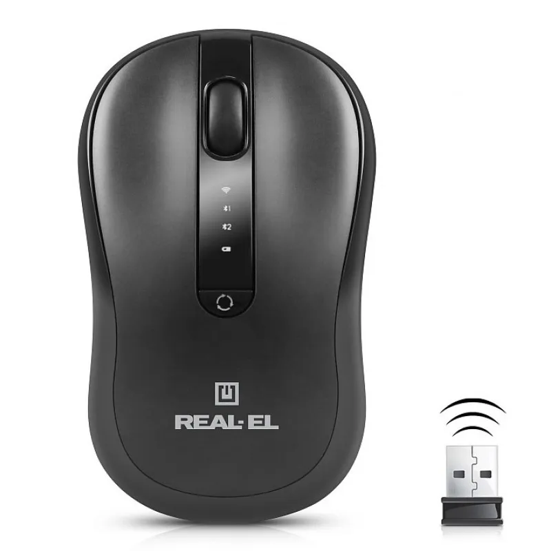 Миша бездротова REAL-EL RM-450W Black - зображення 1