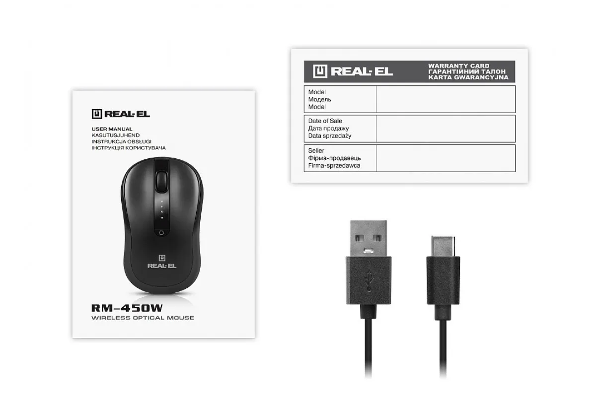 Миша бездротова REAL-EL RM-450W Black - мініатюра 12
