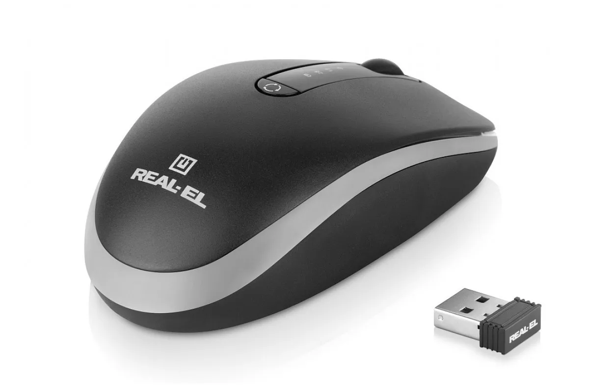 Миша бездротова REAL-EL RM-455W Black - зображення 1