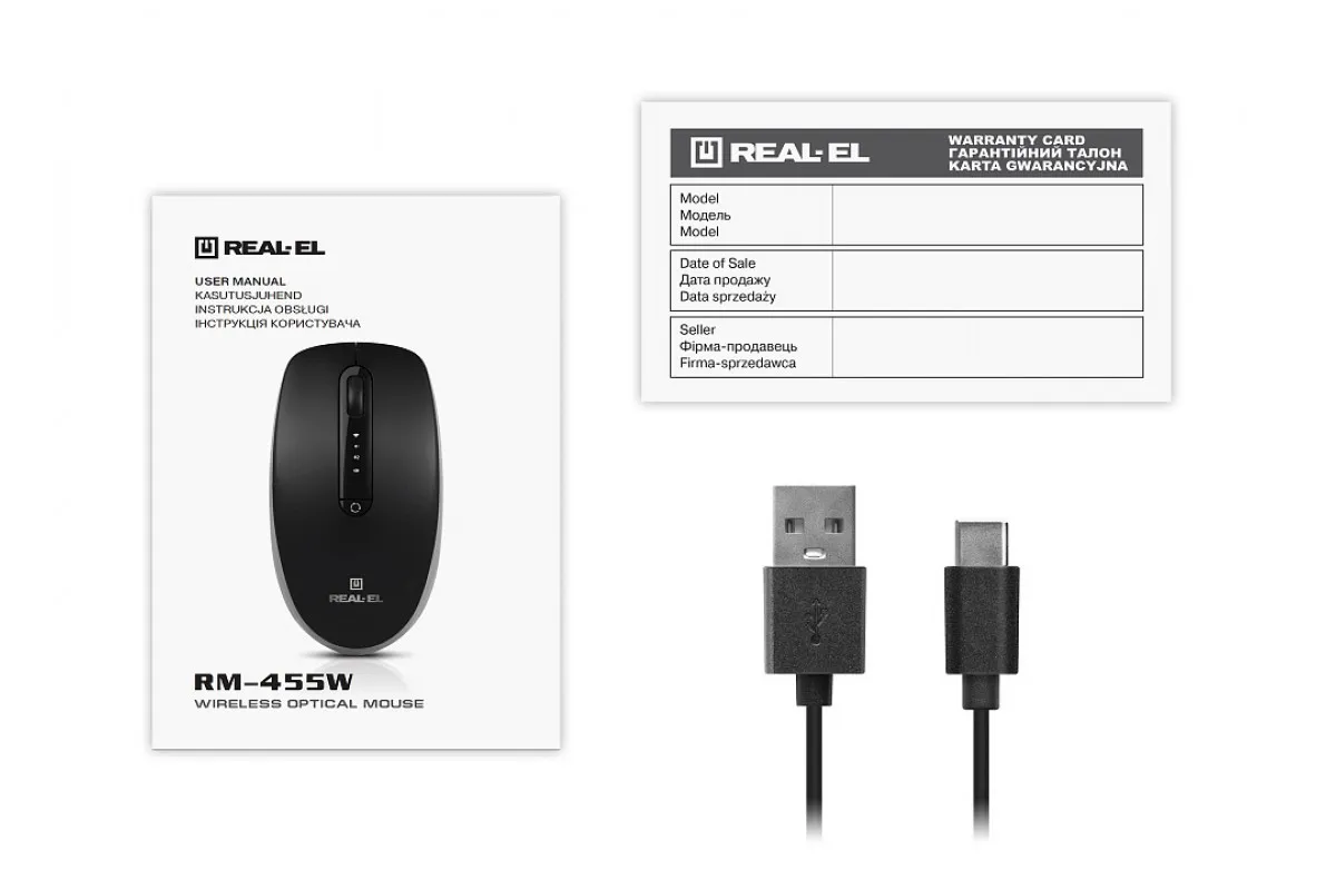 Миша бездротова REAL-EL RM-455W Black - мініатюра 6