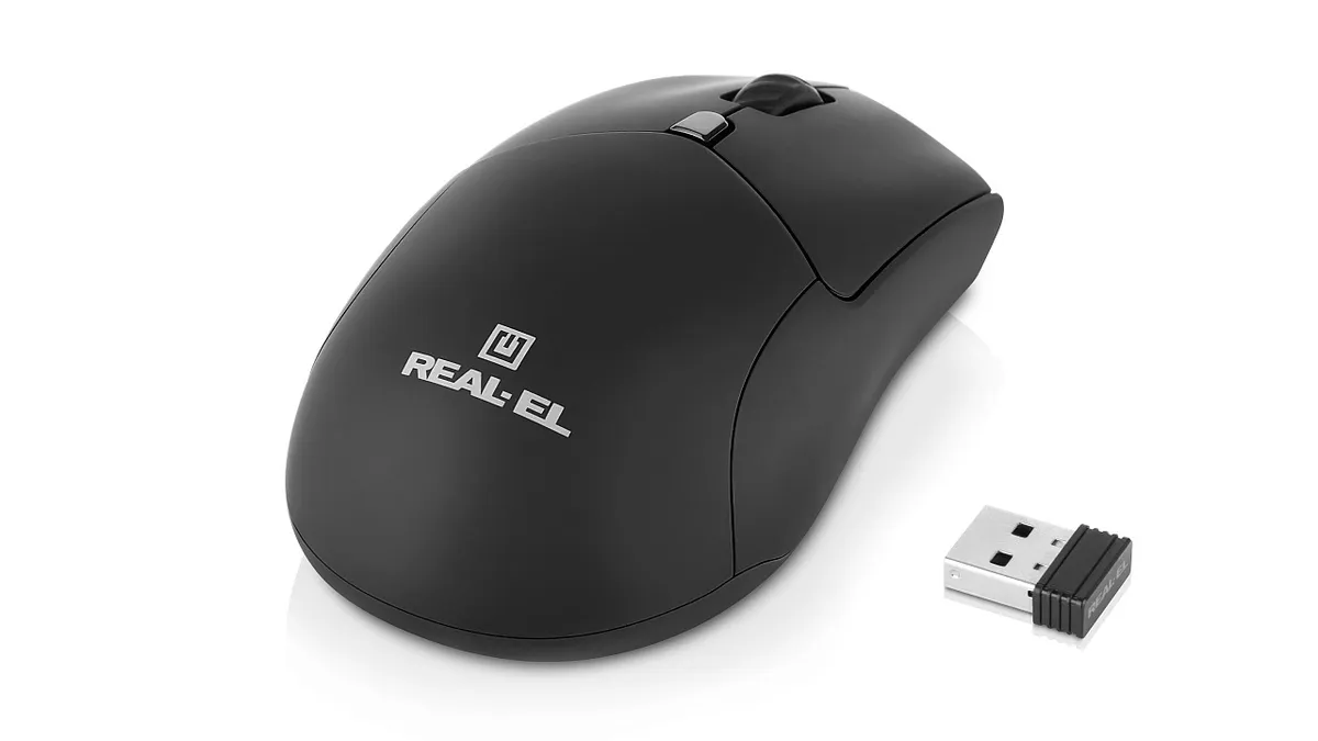 Миша бездротова REAL-EL RM-460W Black - мініатюра 3