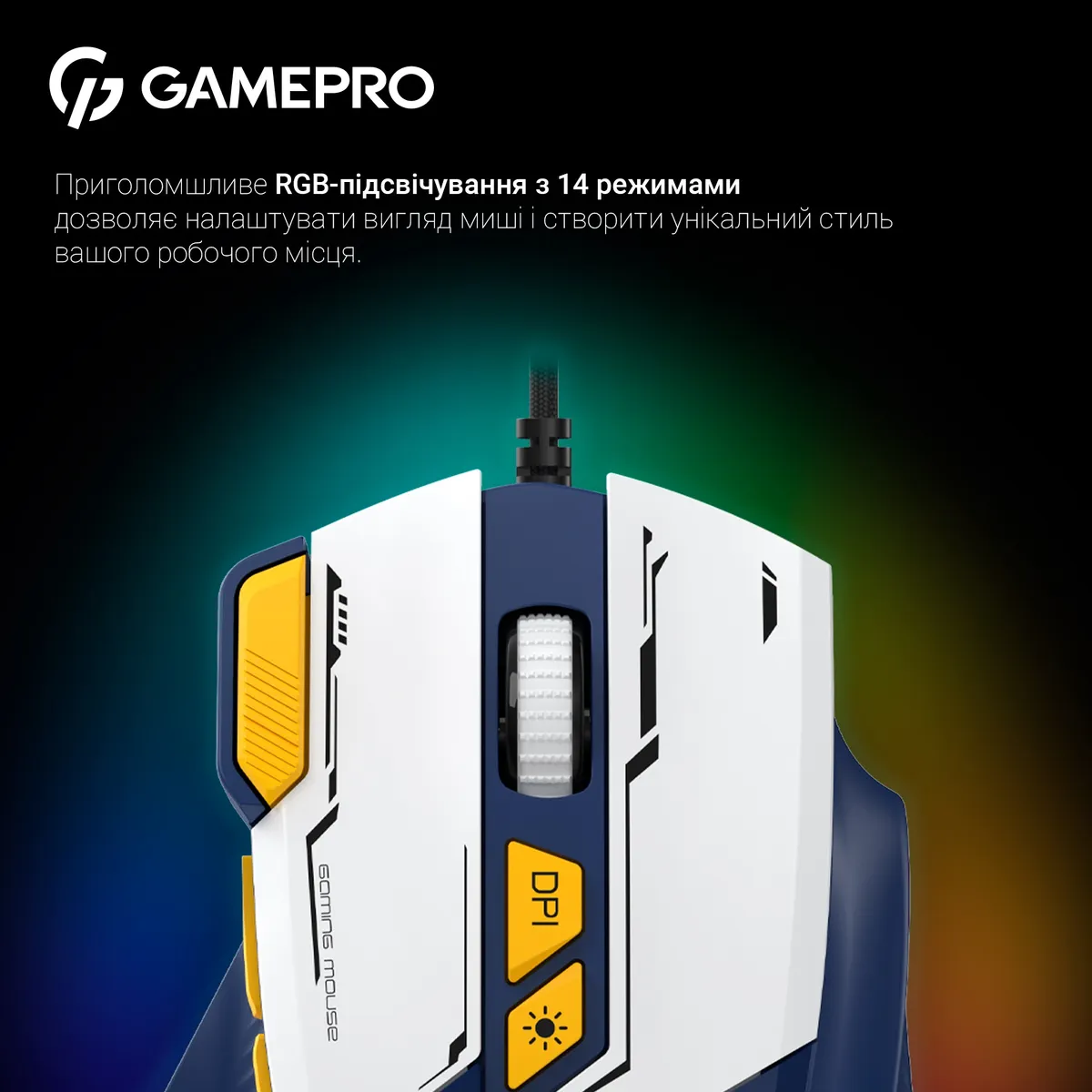 Миша GamePro GM300BL Blue-White - мініатюра 10