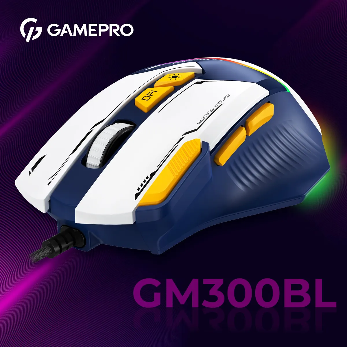Миша GamePro GM300BL Blue-White - мініатюра 5