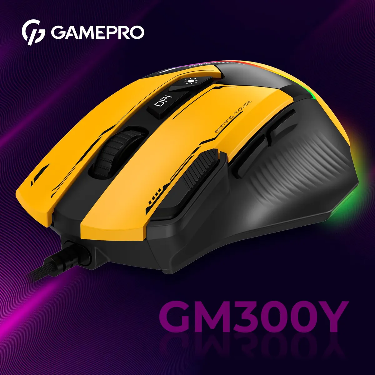 Миша GamePro GM300BL Yellow-Black - мініатюра 6