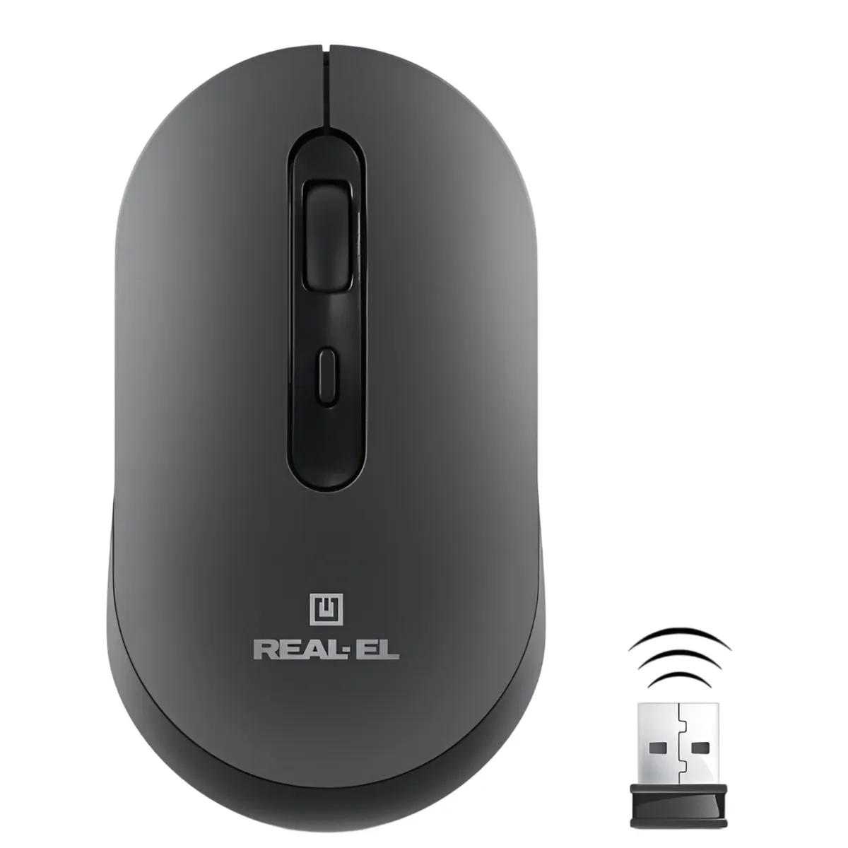 Миша бездротова REAL-EL RM-470W Dark Gray - мініатюра 7