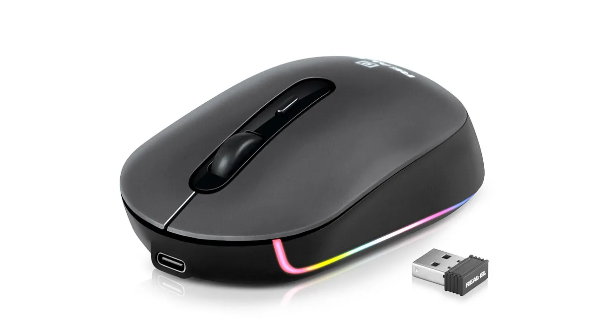 Миша бездротова REAL-EL RM-470W Dark Gray - мініатюра 8
