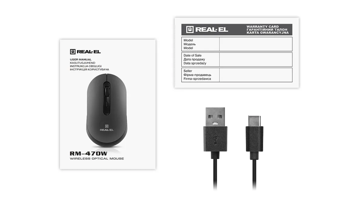 Миша бездротова REAL-EL RM-470W Dark Gray - мініатюра 9