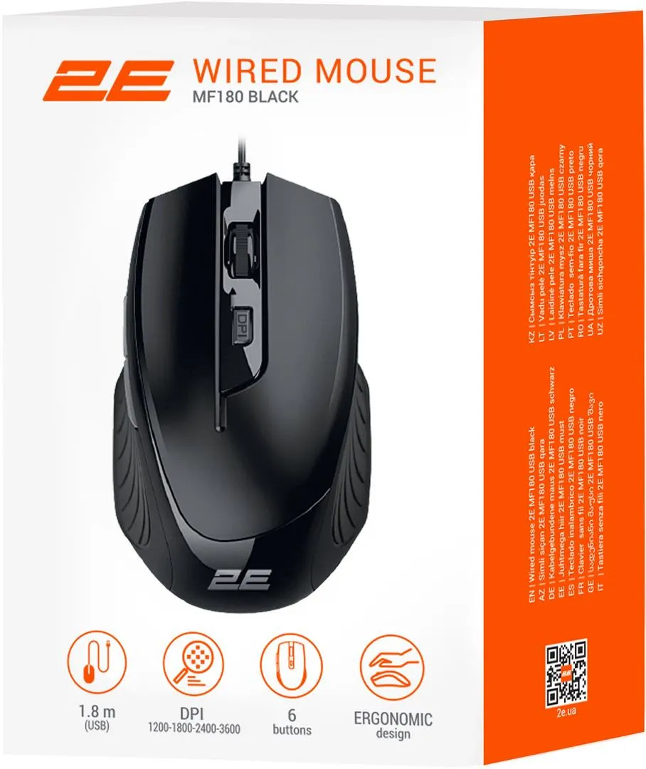 Миша 2E MF180 USB Black (2E-MF180UB) - мініатюра 4