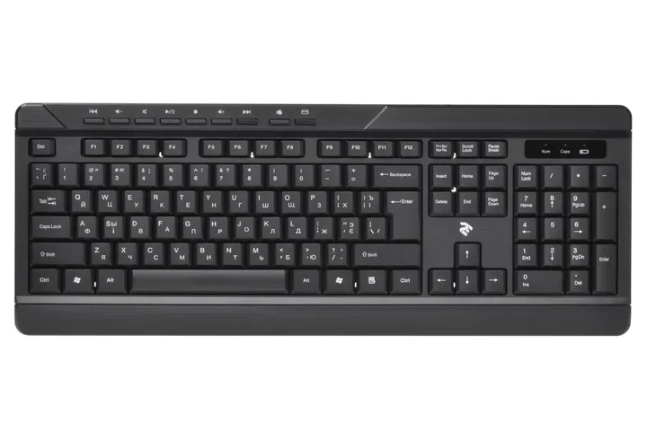 Комплект (клавіатура, миша) бездротовий 2E MK410 Black (2E-MK410MWB) - мініатюра 2