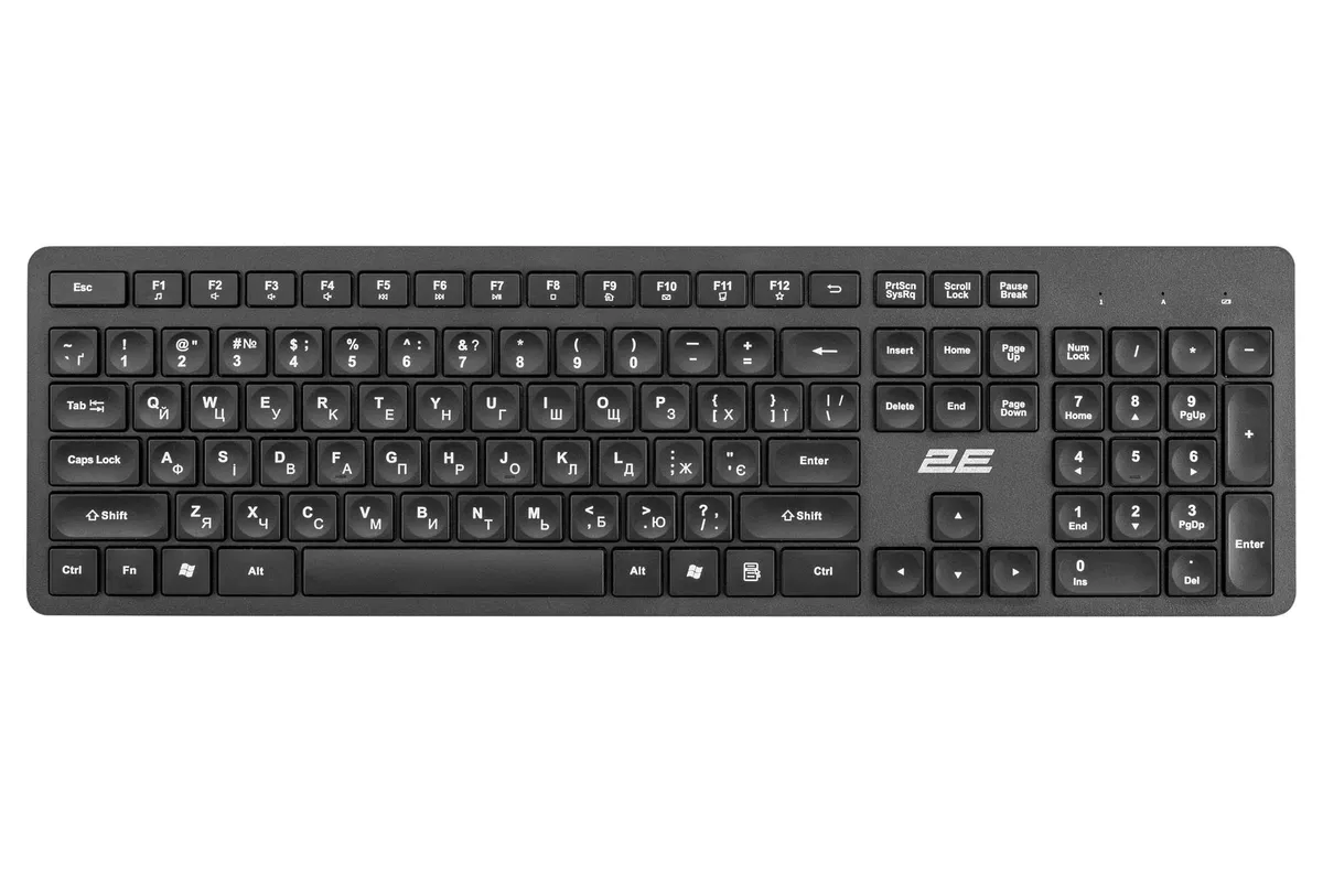 Комплект (клавіатура, миша) бездротовий 2E MK420 Black (2E-MK420WB_UA) - мініатюра 9