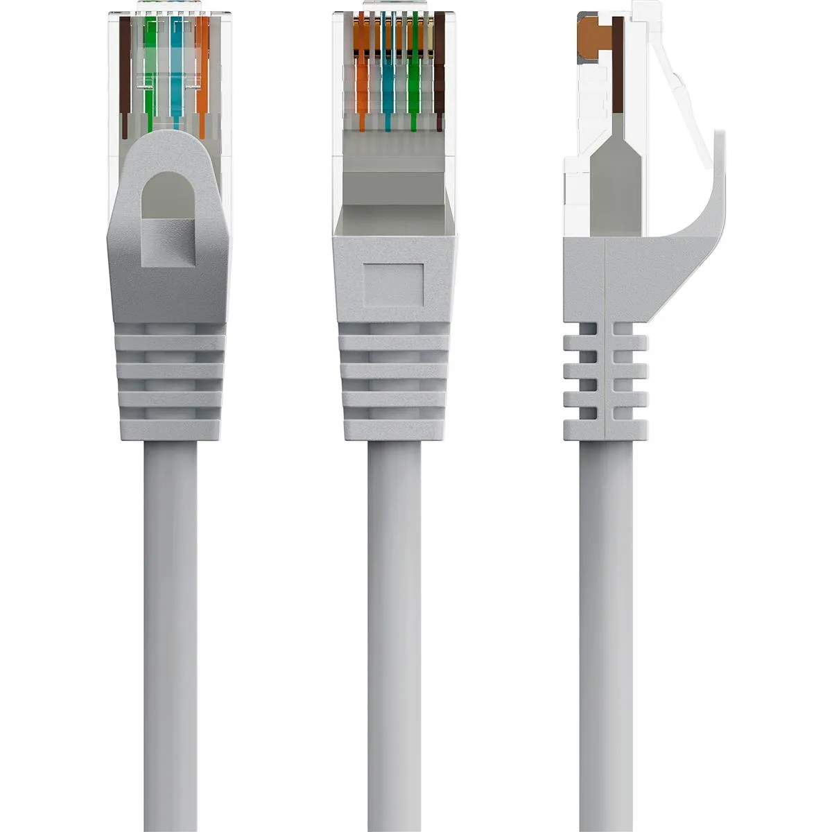 Патч-корд UTP Cablexpert (PP6U-CU-10M) Cat.6, литий, 50u" штекер із засувкою, 10 м, сірий - зображення 1