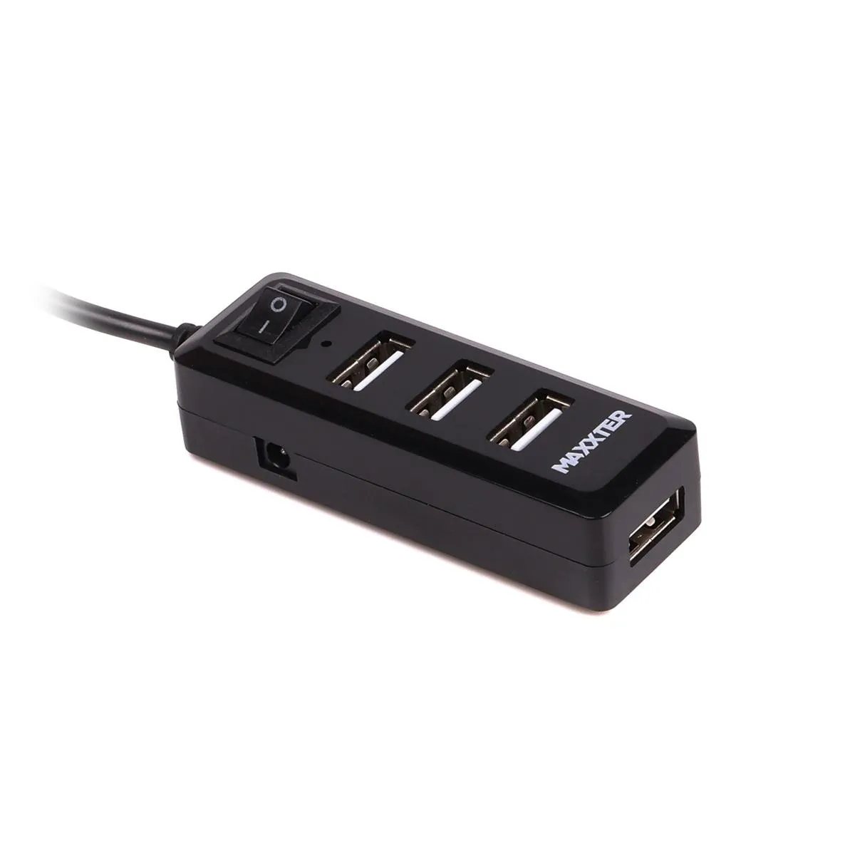 USB-хаб Maxxter 4 ports (HU2A-4P-AC-03) - мініатюра 2