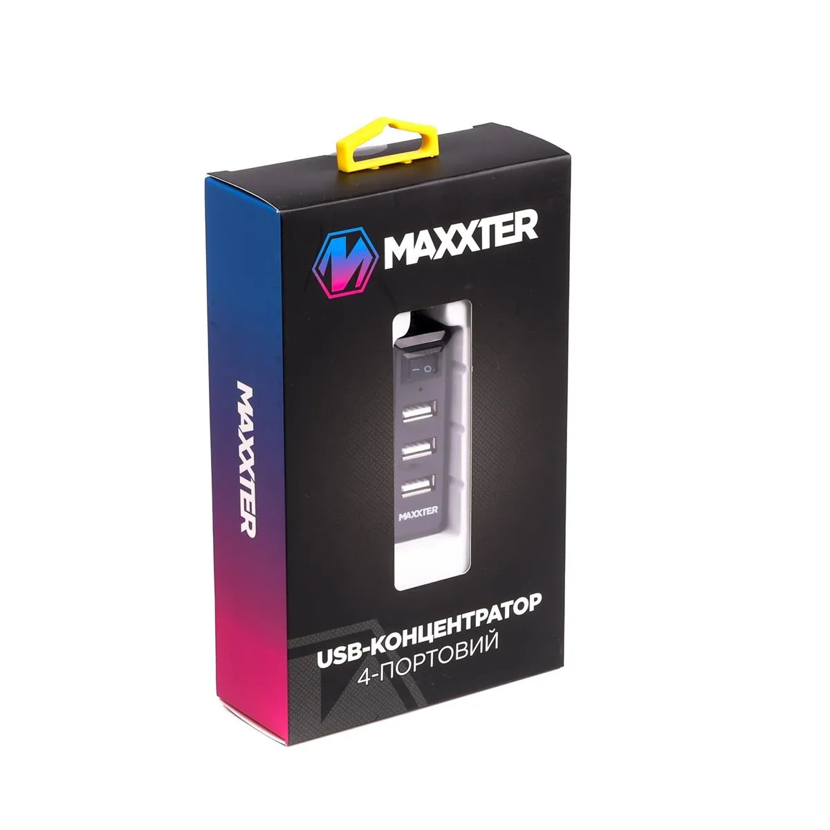 USB-хаб Maxxter 4 ports (HU2A-4P-AC-03) - мініатюра 4