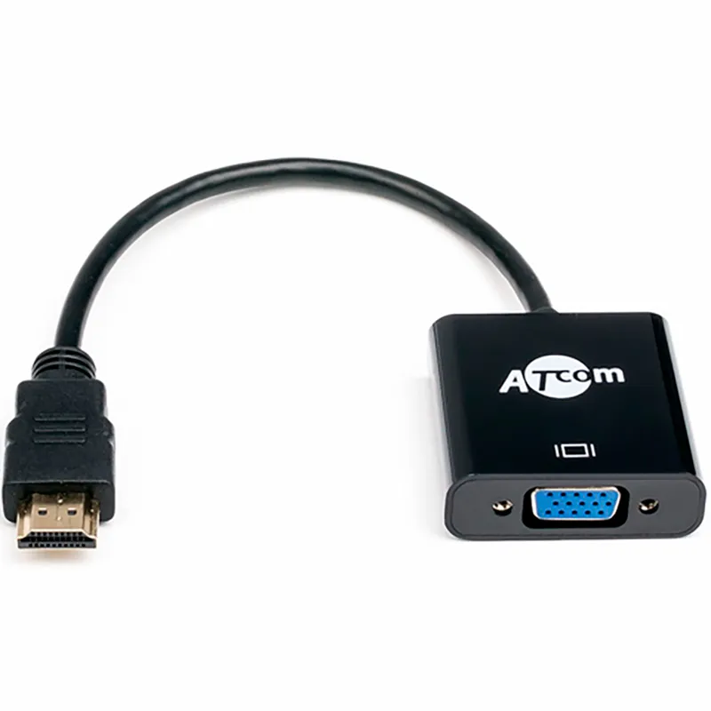 Адаптер Atcom HDMI - VGA (M/F),  0.1 м, Black (9220) - мініатюра 2