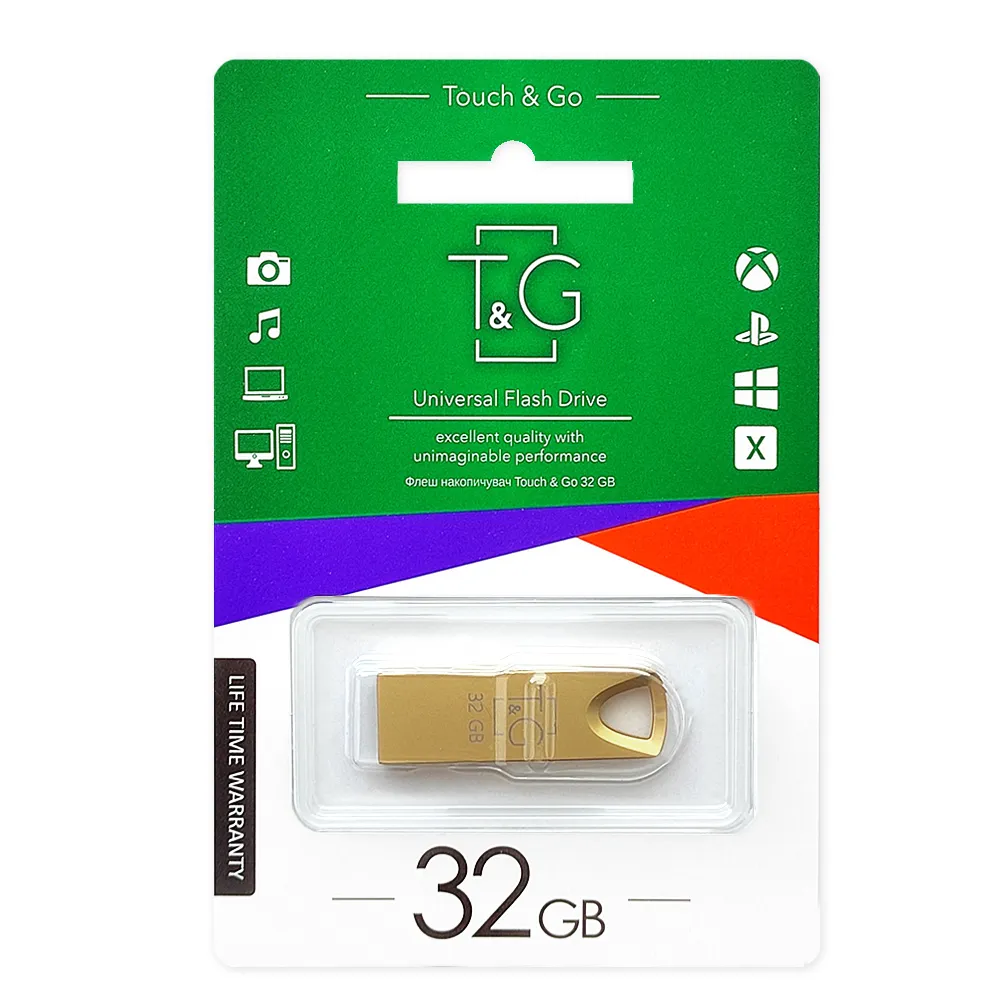 Флеш-накопичувач USB 32GB T&G 117 Metal Series Gold (TG117GD-32G) - мініатюра 2