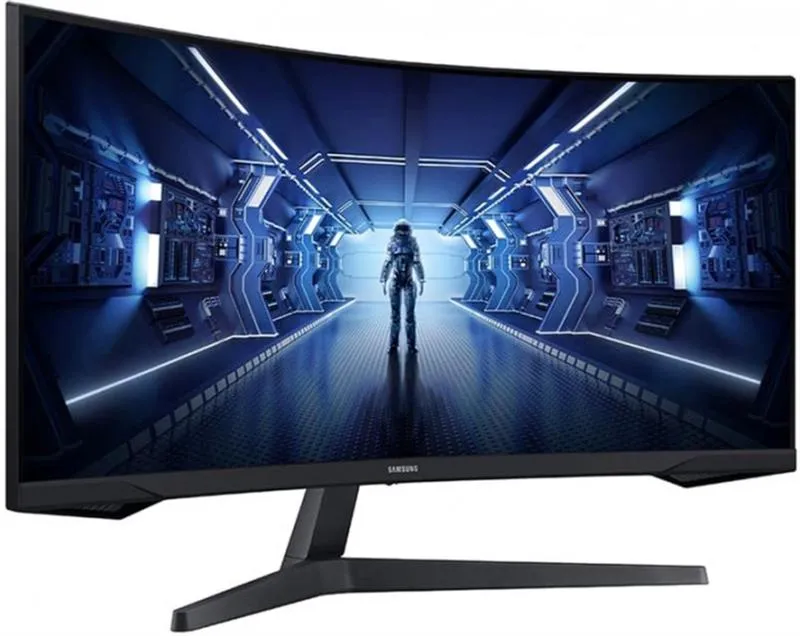 Монiтор Samsung 34" Odyssey G5 (LC34G55TWWIXCI) VA Black Curved - зображення 1
