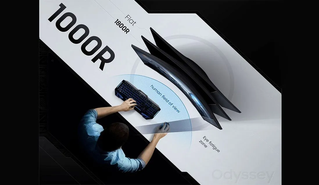 Монiтор Samsung 34" Odyssey G5 (LC34G55TWWIXCI) VA Black Curved - мініатюра 13