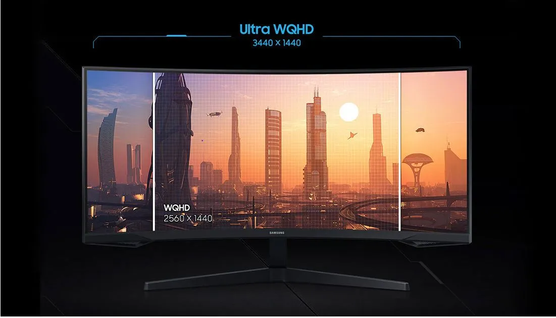 Монiтор Samsung 34" Odyssey G5 (LC34G55TWWIXCI) VA Black Curved - мініатюра 15