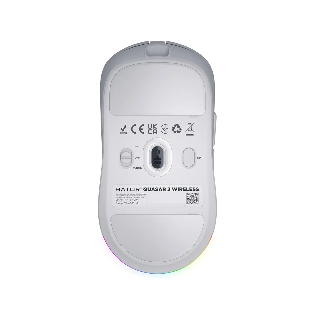 Миша бездротова Hator Quasar 3 Wireless White (HTM731) - мініатюра 6