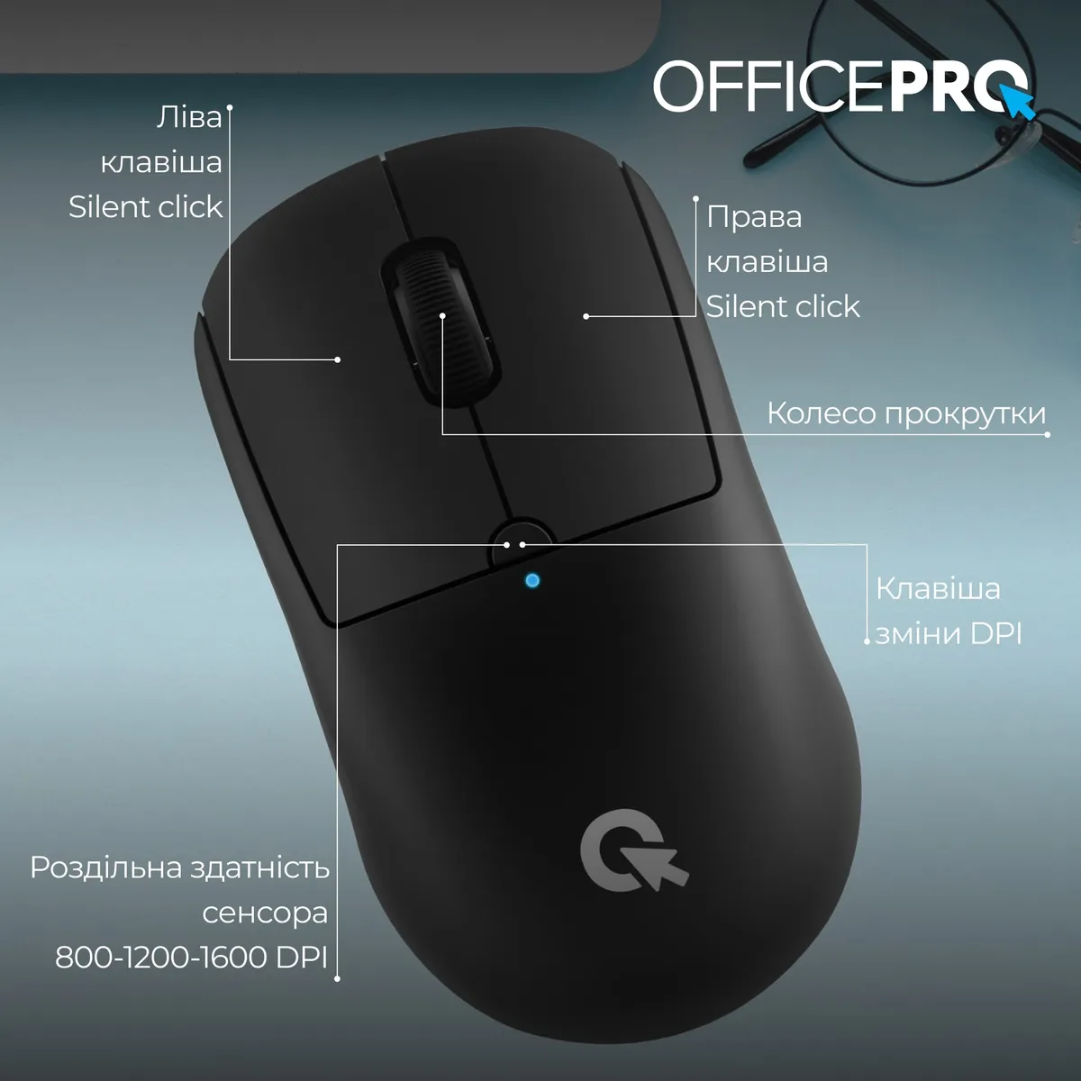 Миша бездротова OfficePro M307B Black - мініатюра 11