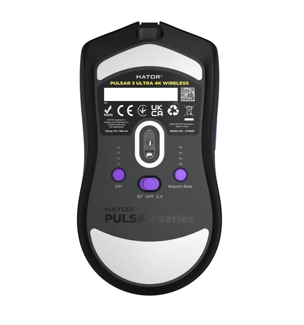 Миша бездротова Hator Pulsar 3 Ultra 4K Wireless Black (HTM680) - мініатюра 4