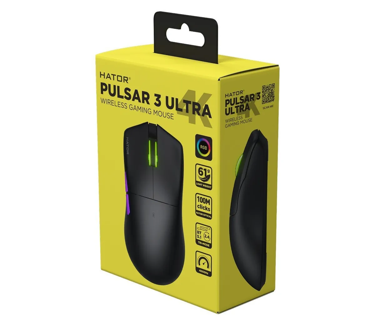 Миша бездротова Hator Pulsar 3 Ultra 4K Wireless Black (HTM680) - мініатюра 5