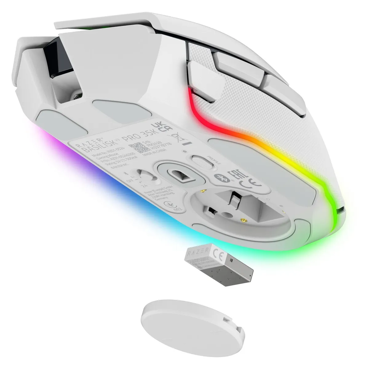 Миша бездротова Razer Basilisk V3 Pro 35K White (RZ01-05240200-R3G1) - мініатюра 4