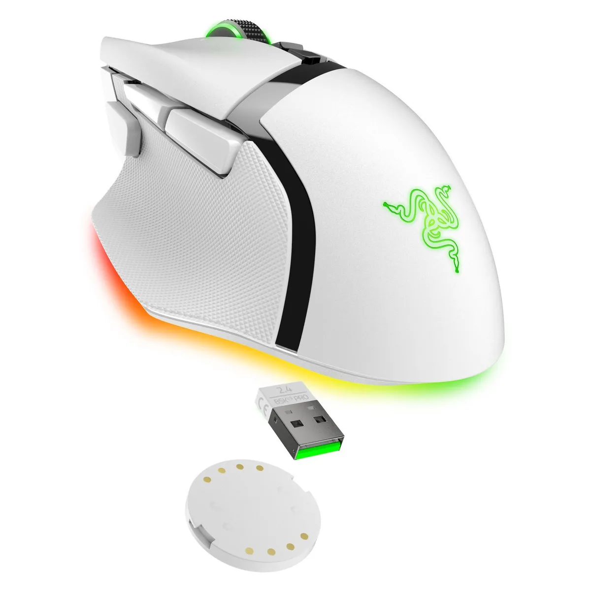Миша бездротова Razer Basilisk V3 Pro 35K White (RZ01-05240200-R3G1) - мініатюра 5