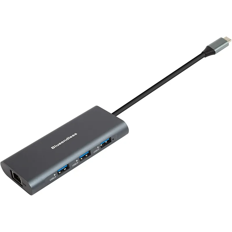 USB-хаб PowerPlant USB Type-C Grey (CA913497) - мініатюра 3