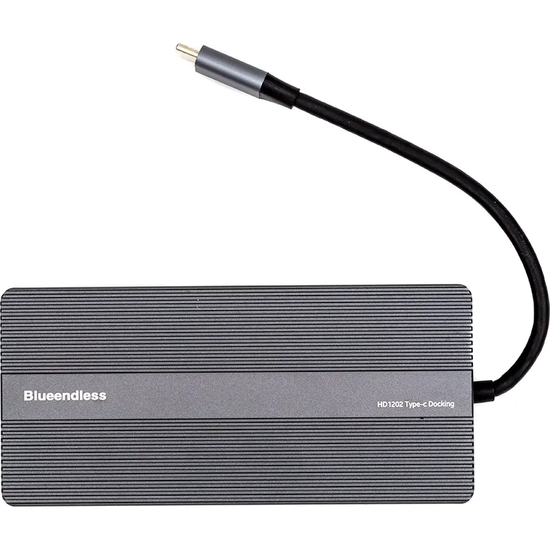 USB-хаб Blueendless USB Type-C 12-в-1 Grey (CA913886) - мініатюра 2
