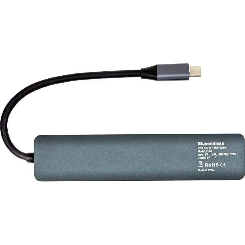 USB-хаб Blueendless USB Type-C 6-в-1 (CA913909) - мініатюра 3
