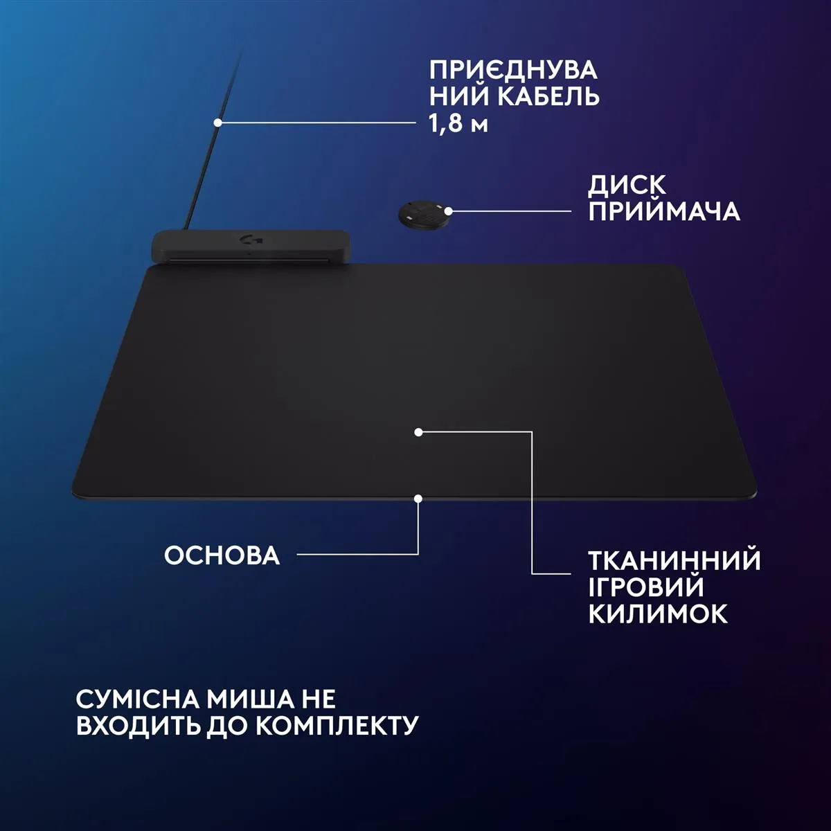 Ігрова поверхня Logitech G PowerPlay 2 Black (947-000003) - мініатюра 5
