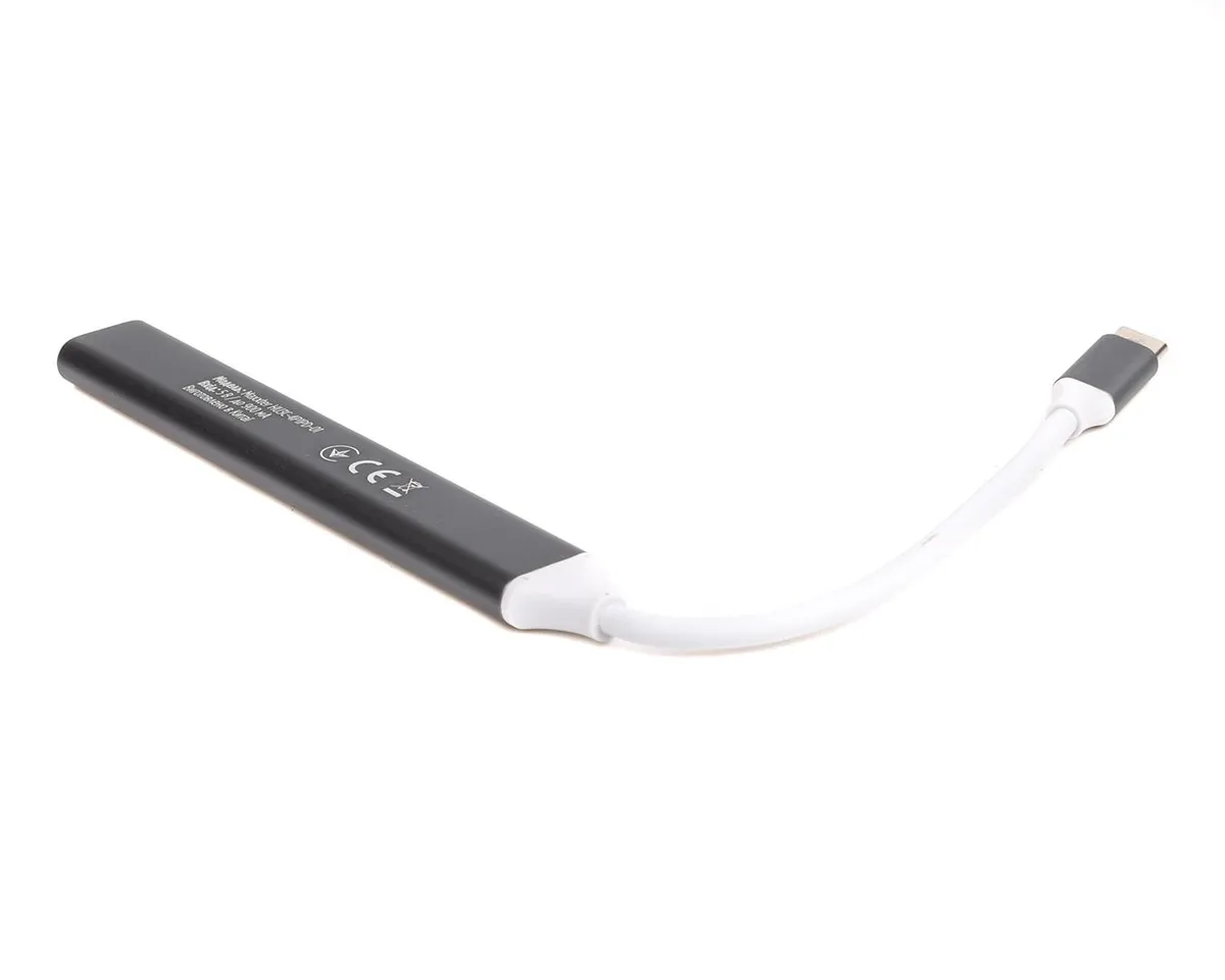 Концентратор USB Type-C Maxxter 1xUSB-A 3.0, 2xUSB-A 2.0, 1xUSB-C (PD100W charging), 1хUSB-C Gray (HU3C-4P1PD-01) - мініатюра 2
