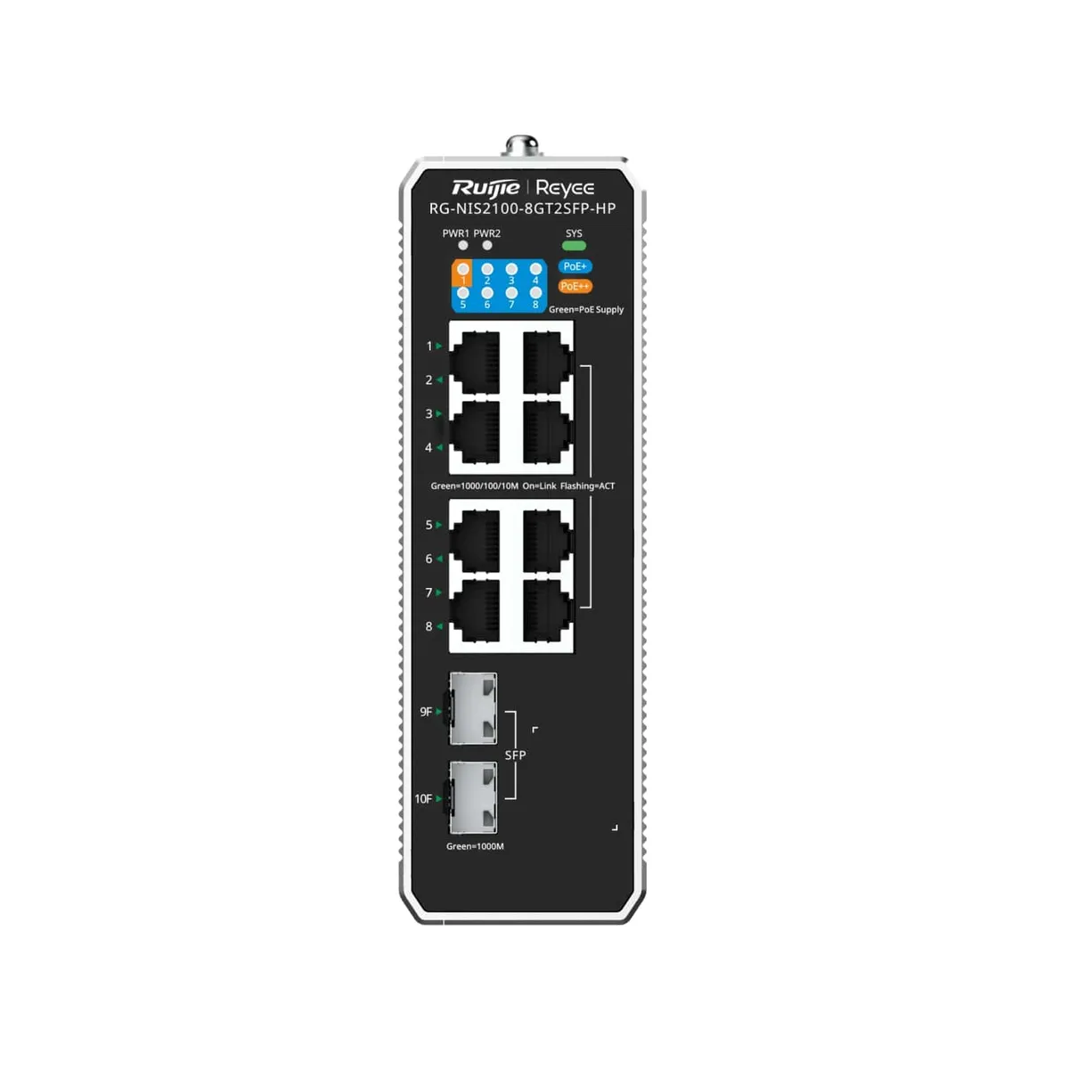 Комутатор Ruijie Reyee RG-NIS2100-8GT2SFP-HP - зображення 1