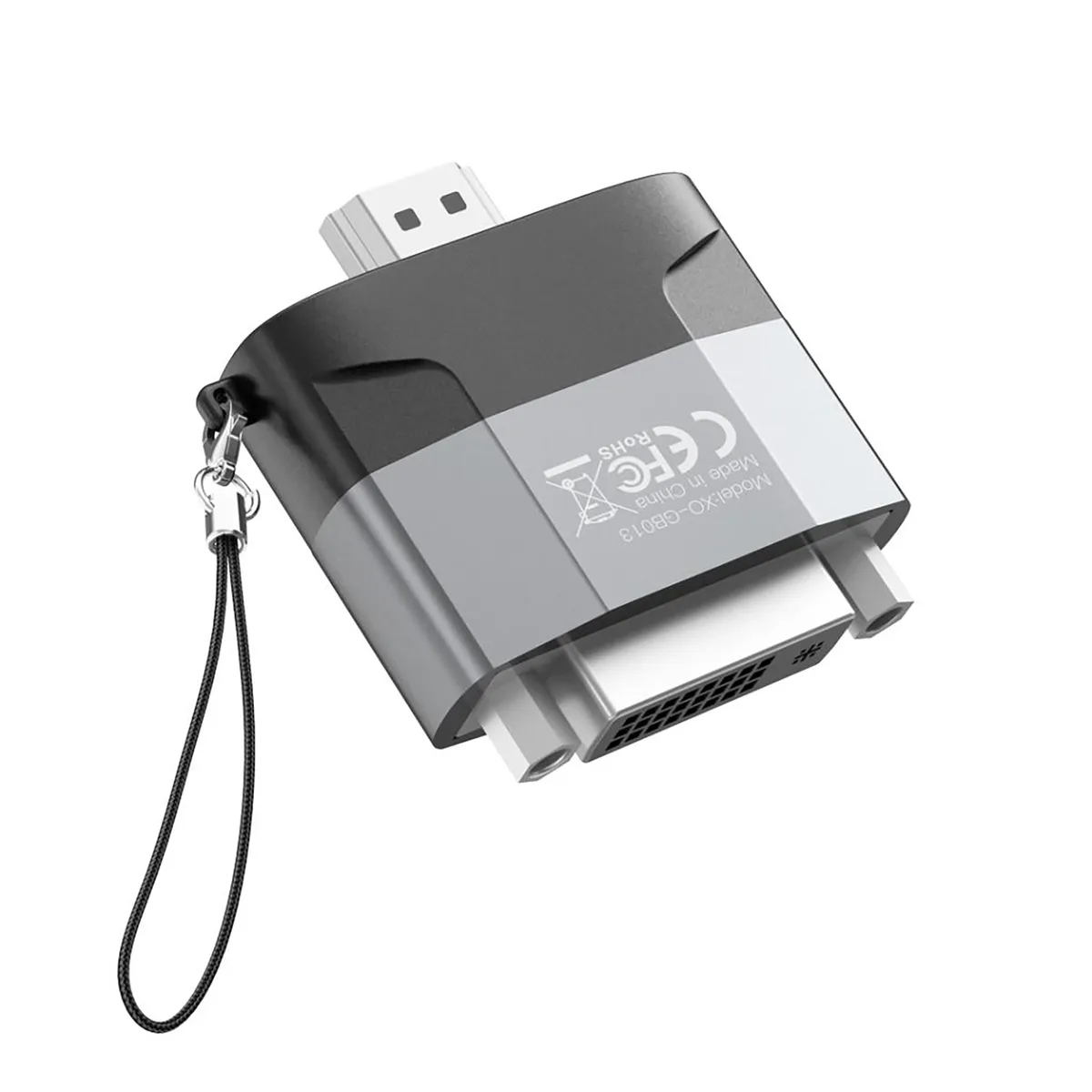 Адаптер XO HDMI-DVI (M/F) Black/Grey (GB013-HDMIDVI.tranish) - мініатюра 3