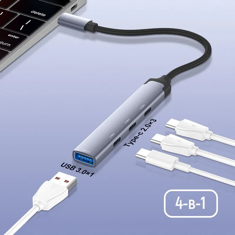 USB-хаб СolorWay USB Type-C 4-в-1 (CW-HUB07) - мініатюра 7