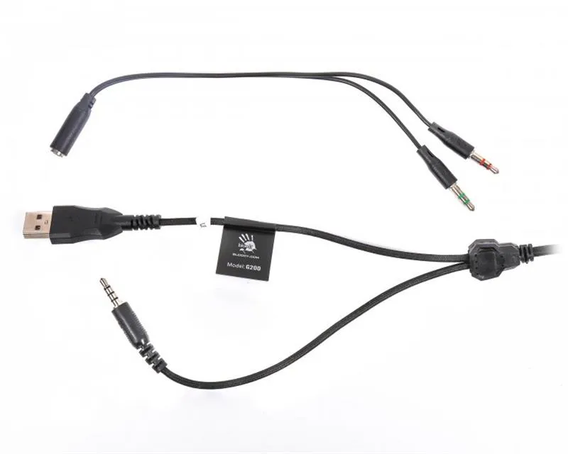 Гарнітура Bloody G200 Black/Red - мініатюра 4