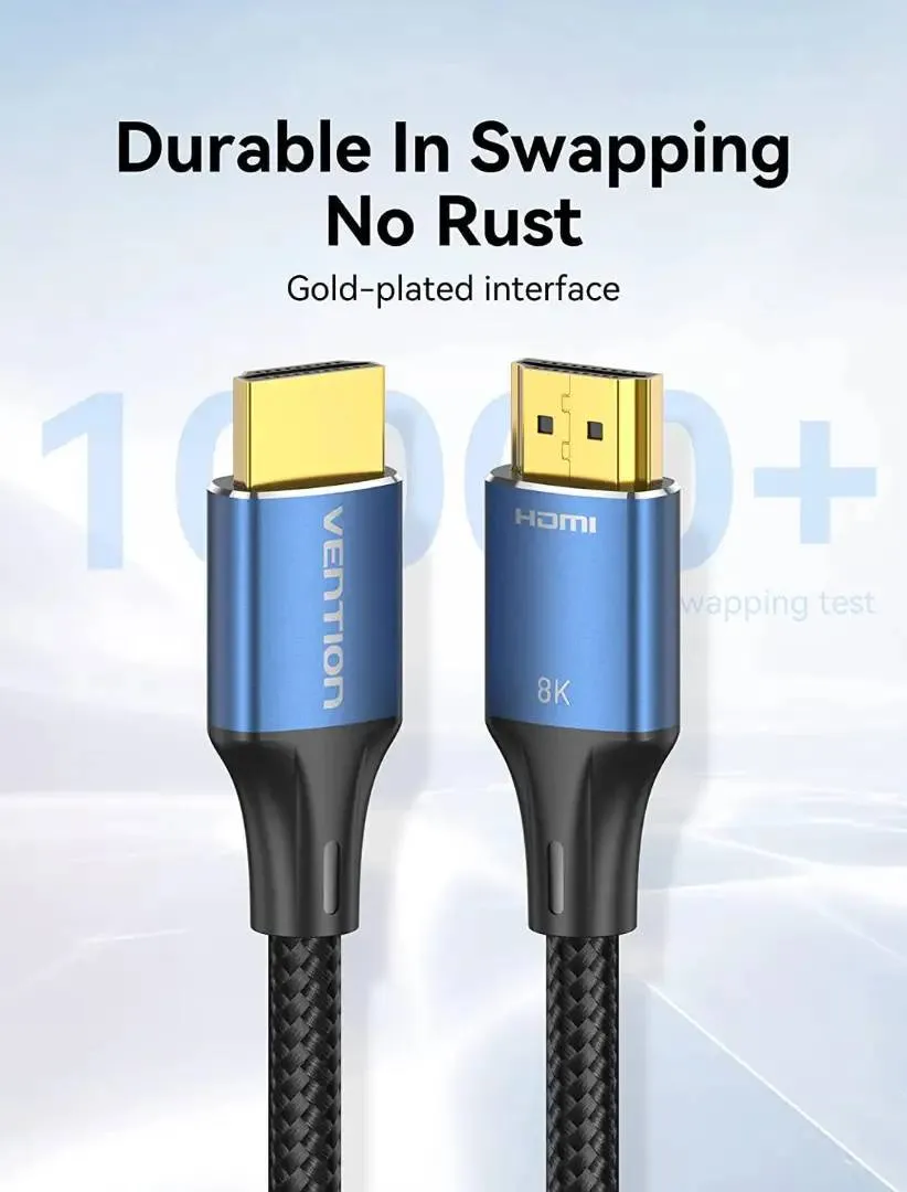 Кабель Vention HDMI - HDMI V 2.1 (M/M), 2 м, Black (ALGLH) - мініатюра 4