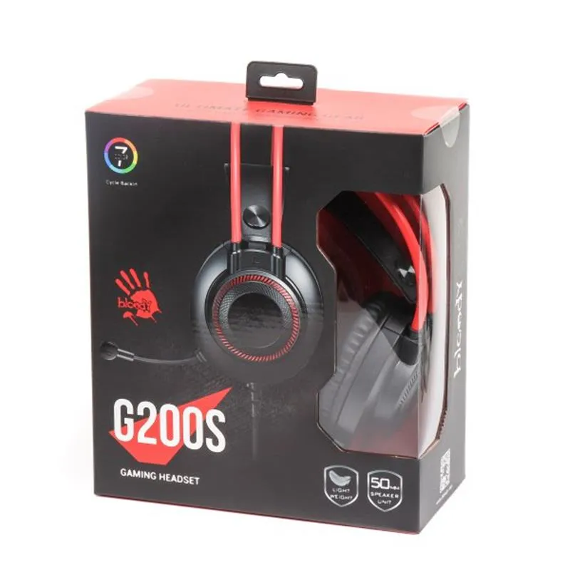 Гарнітура Bloody G200S Black/Red - мініатюра 2