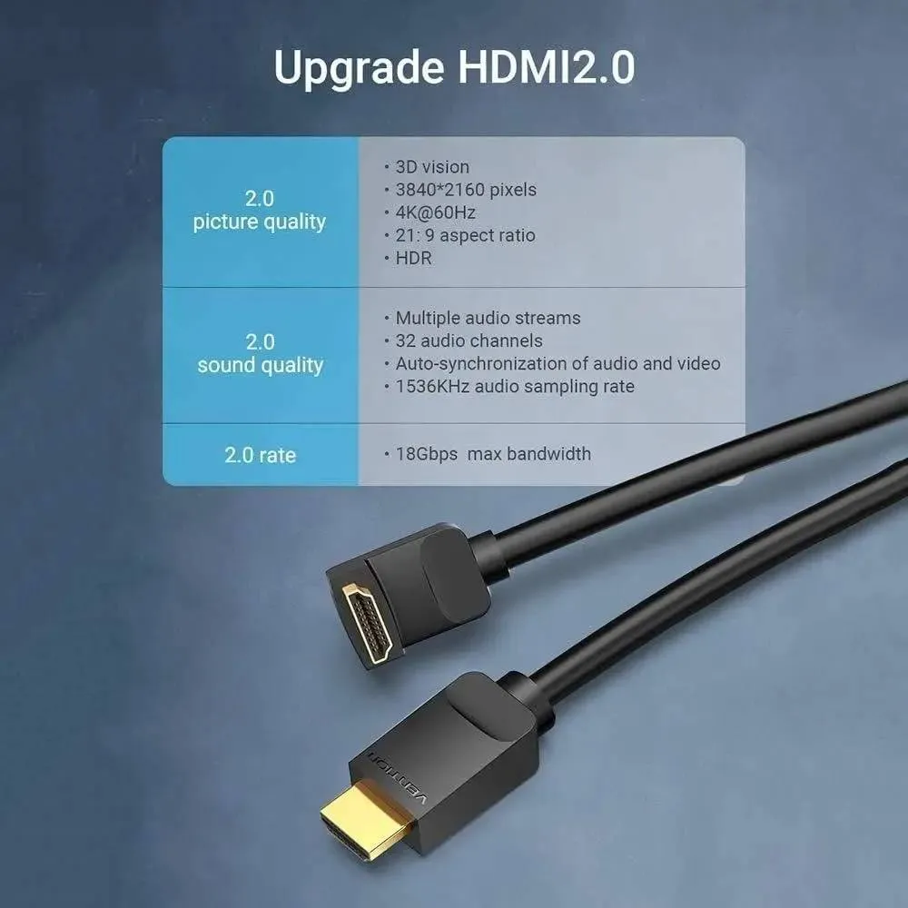Кабель Vention HDMI - HDMI V 2.0 (M/M), 3 м, Black (AARBI) - мініатюра 4