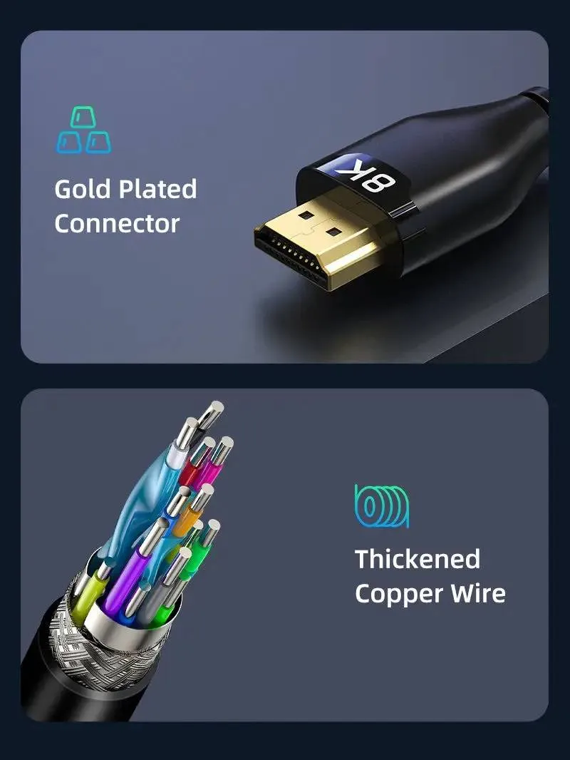 Кабель Cabletime HDMI - HDMI V 2.1 (M/M), 1 м, Black (CH12H) - мініатюра 5