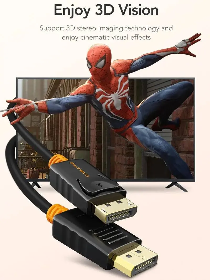 Кабель Cabletime DisplayPort - DisplayPort V 1.2 (M/M), 3 м Black (CD21N) - мініатюра 3