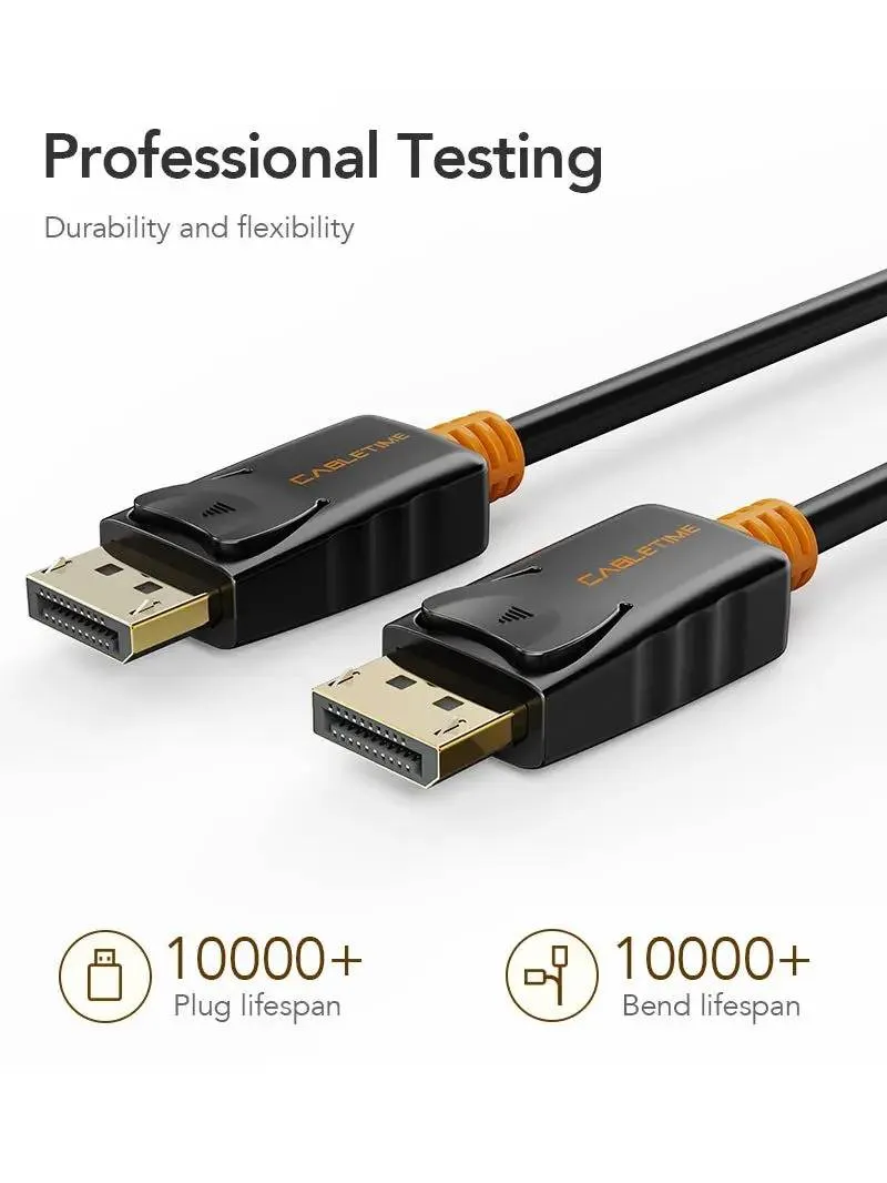Кабель Cabletime DisplayPort - DisplayPort V 1.2 (M/M), 3 м Black (CD21N) - мініатюра 7
