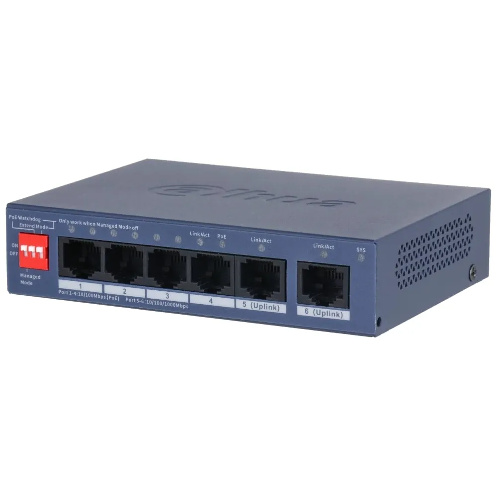 Комутатор Dahua DH-CS4006-4ET2GT-36 PoE - зображення 1