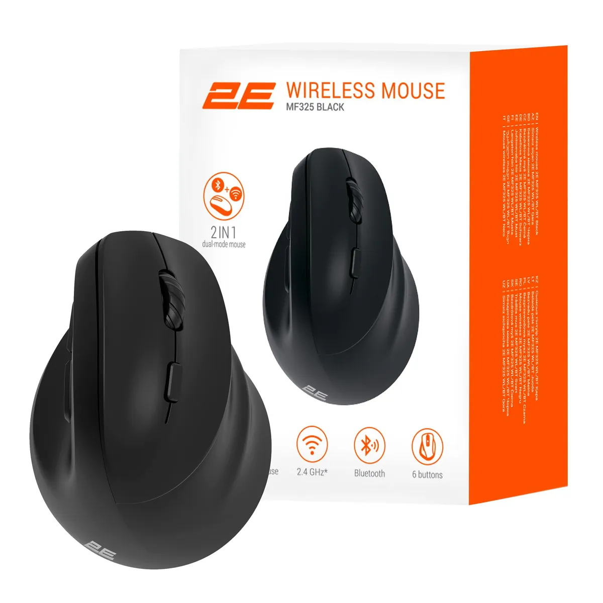 Миша бездротова 2E MF325 Black (2E-MF325WBK) - мініатюра 3