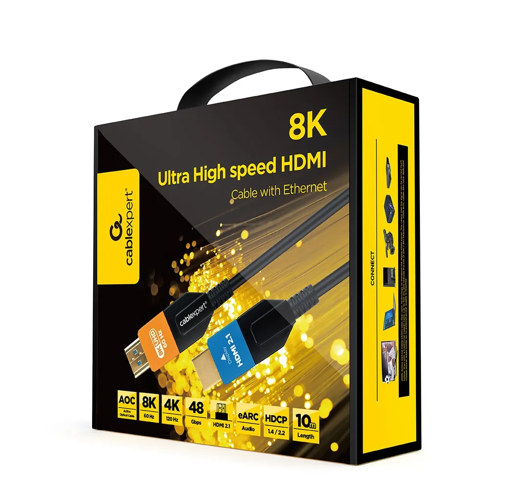 Кабель Cablexpert HDMI - HDMI V 2.1 (M/M), 10 м, Black (CC-HDMI8K-AOC-10M) - мініатюра 3