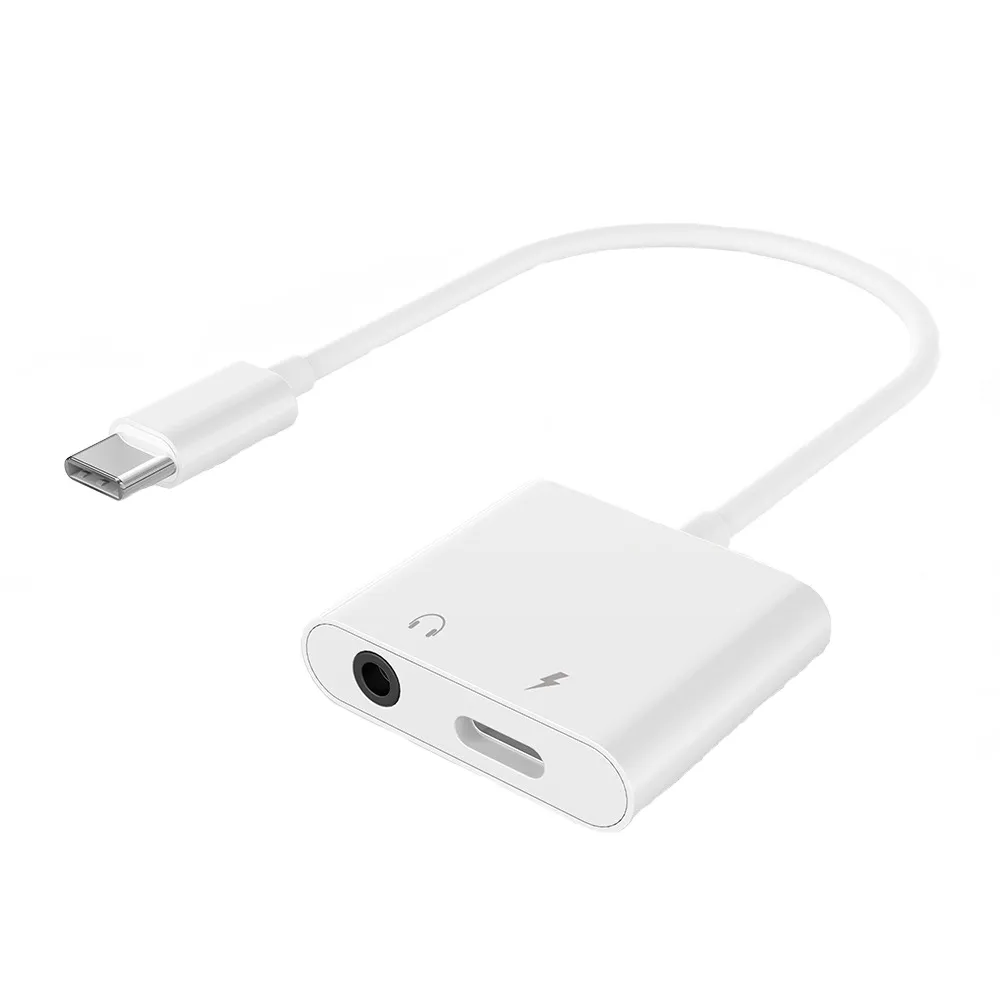 Адаптер Cablexpert USB Type-C - 3.5 мм/USB Type-C (M/F), 0.1 м, White (A-CM-3.5FP-01) - зображення 1