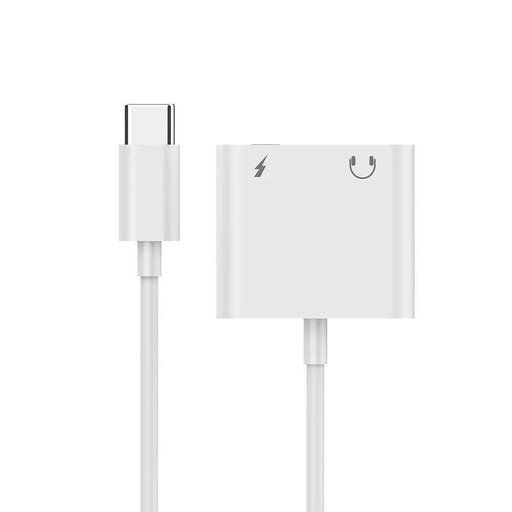 Адаптер Cablexpert USB Type-C - 3.5 мм/USB Type-C (M/F), 0.1 м, White (A-CM-3.5FP-01) - мініатюра 2